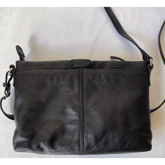 Brighton Black Python Pretty Tough Studded City Crossbody Bag Purse - Picture 2 of 10